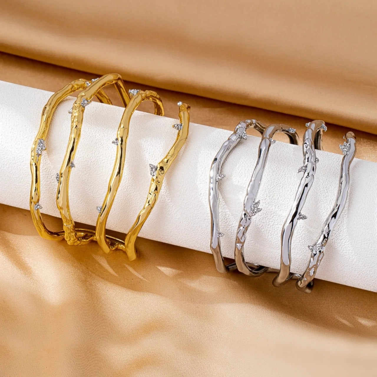 Rougrant™ Two-Tone Full Diamond Gold-Plated Bracelet