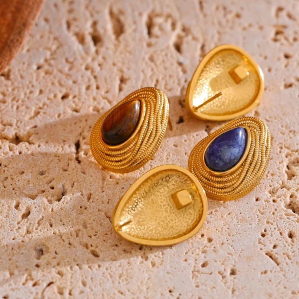 Elysian™ Geometric Stone Earrings