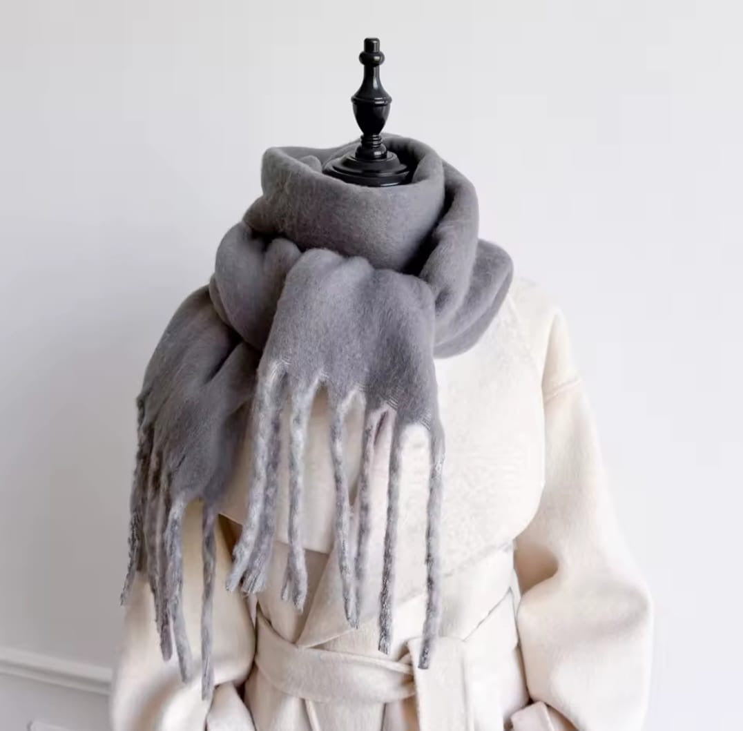 Selene™ Solid Color Cashmere-Feel Winter Pashmina Scarf