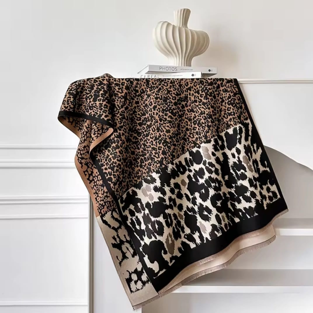 Aletheia™ Double-Sided Leopard Print Pashmina Scarf