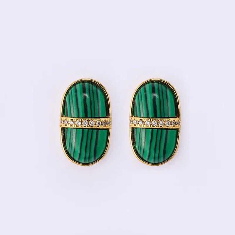 Virelle™ – Minimalist Peacock Gem Earrings