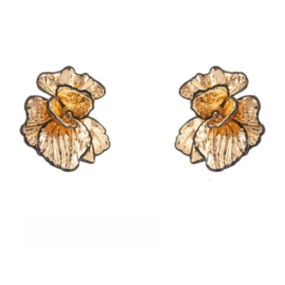 Gralent™ Color-Block Floral Earrings
