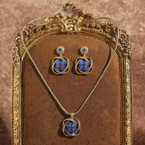 Kralin™ Vintage Blue Crystal Drop Earrings