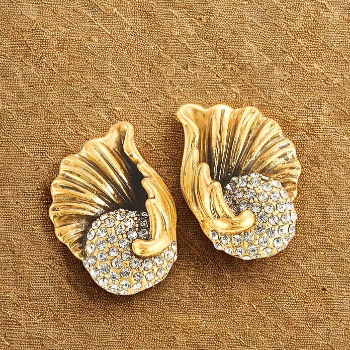 Aureliza™ Vintage Rhinestone Flower Stud Earrings