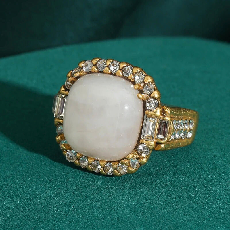 Bellure™ Vintage Pink Opal Square Ring