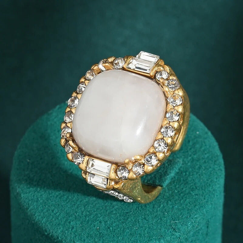 Bellure™ Vintage Pink Opal Square Ring