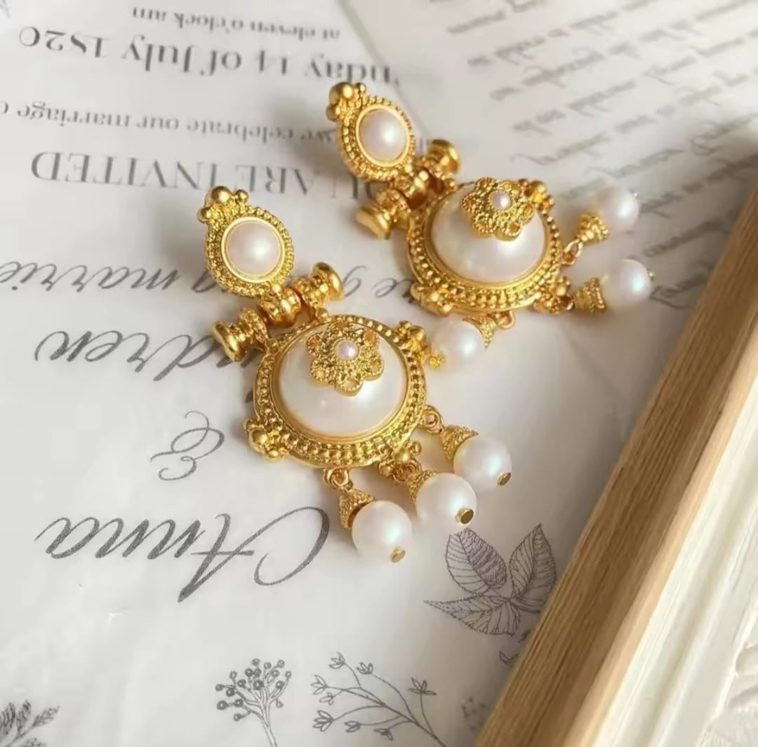 Brionette™ Retro Vintage Pearl Tassel Drop Earring