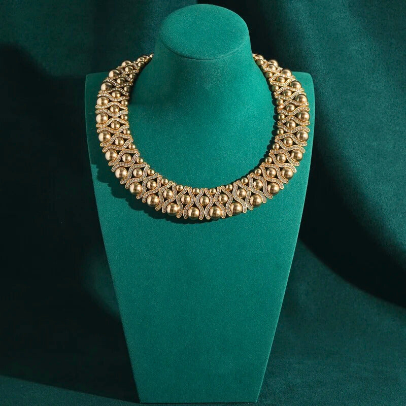 Bellavue™ Vintage Layered Pearl Choker Necklace