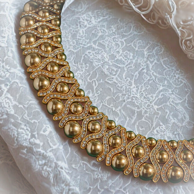 Bellavue™ Vintage Layered Pearl Choker Necklace