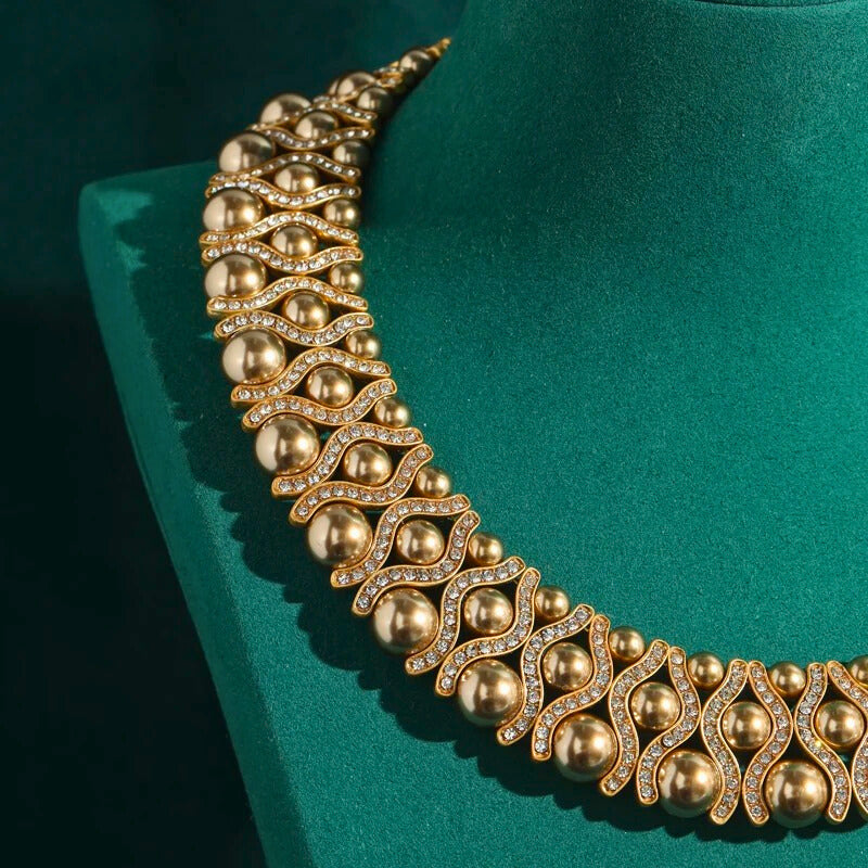 Bellavue™ Vintage Layered Pearl Choker Necklace