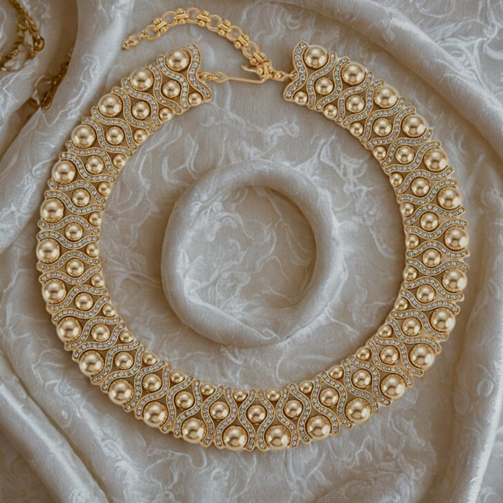 Bellavue™ Vintage Layered Pearl Choker Necklace