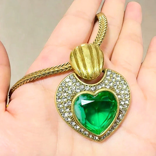 Emerelle™Emerald Crystal Heart Necklace
