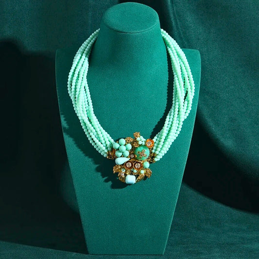 Gravella™ Vintage Layered Pearl & Crystal Necklace