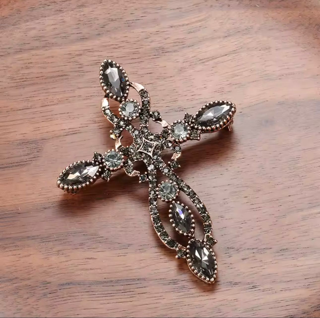 Bardent™ Vintage Pearl Cross Brooch