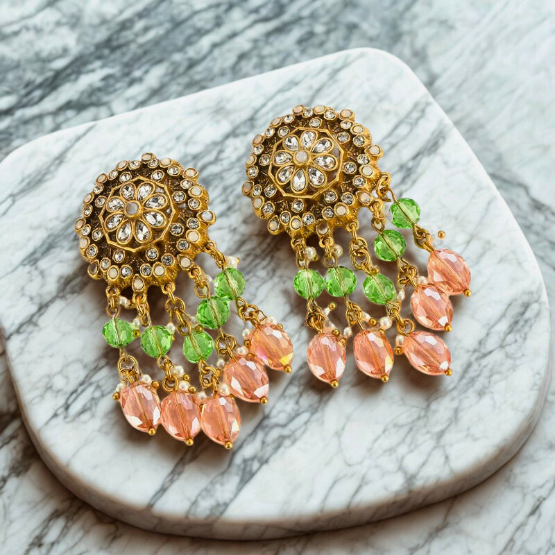 Junelith™ Sunflower Crystal Drop Earrings