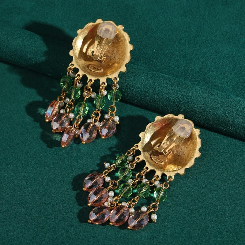 Junelith™ Sunflower Crystal Drop Earrings