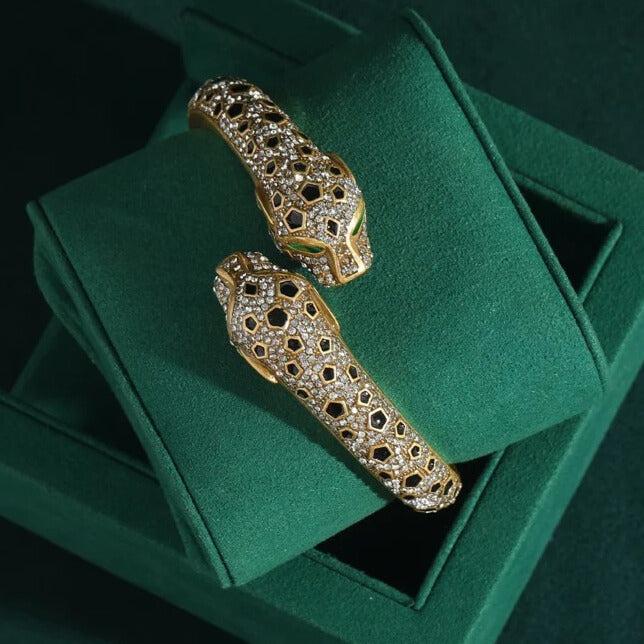 Kallira™ Vintage Leopard Open Bracelet