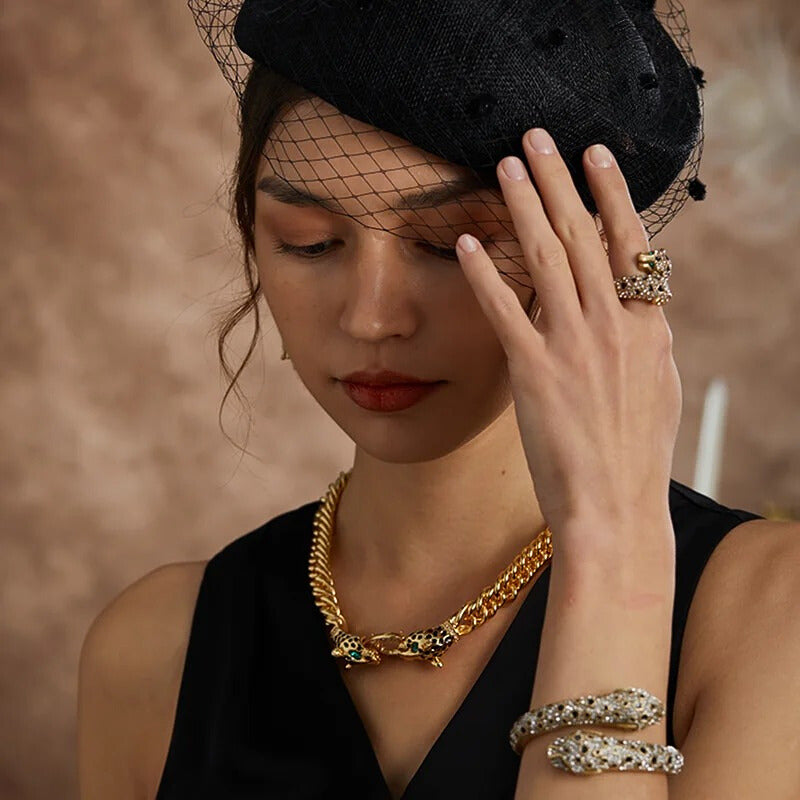 Kallira™ Vintage Leopard Open Bracelet