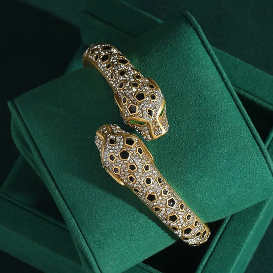Kallira™ Vintage Leopard Open Bracelet