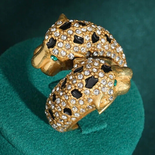 Kallira™ Vintage Leopard Open Bracelet