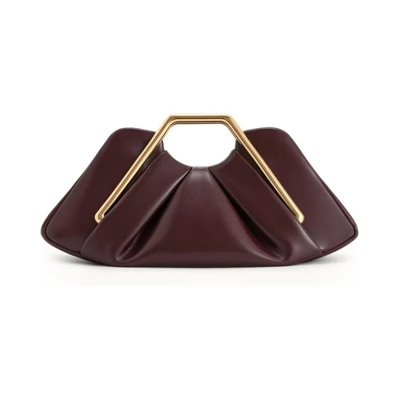 Domicia™ Luxury Soft Brown Leather Cloud Shoulder Bag