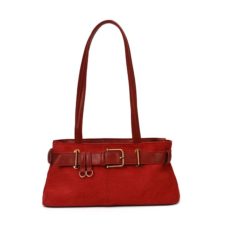 Laura™ Retro Suede Square Shoulder Handbag