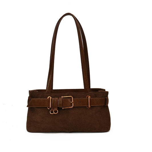 Laura™ Retro Suede Square Shoulder Handbag