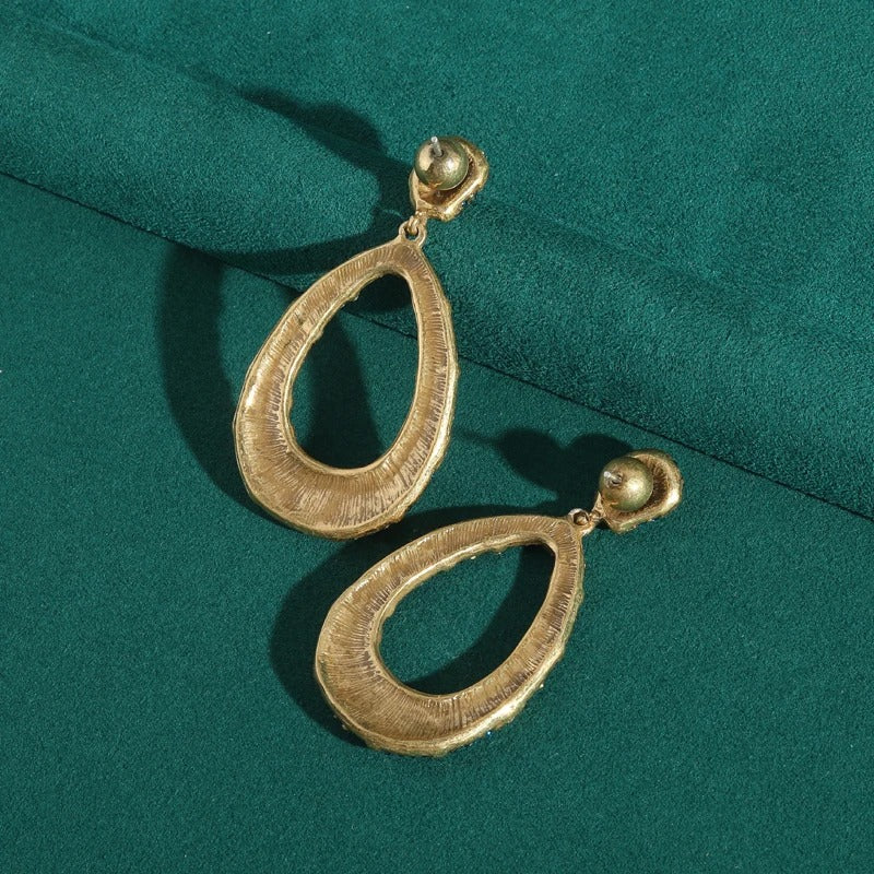 Ilavent™ Vintage Blue Teardrop Dangle Earrings