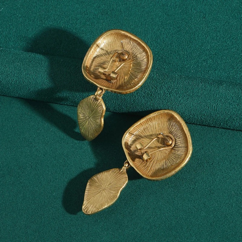 Elleinore™ Vintage Black Agate Pearl Drop Earrings