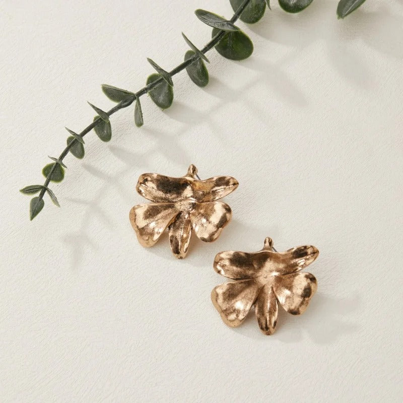 Bloomvera™ Gold-Plated Floral Earrings – Minimalist Waterproof Party Jewelry
