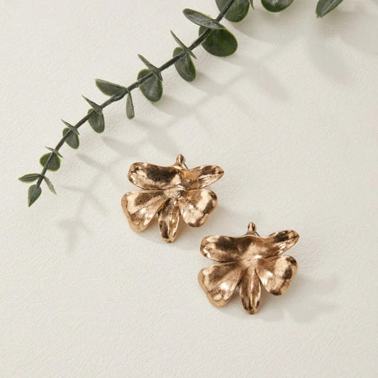 Bloomvera™ Gold-Plated Floral Earrings – Minimalist Waterproof Party Jewelry
