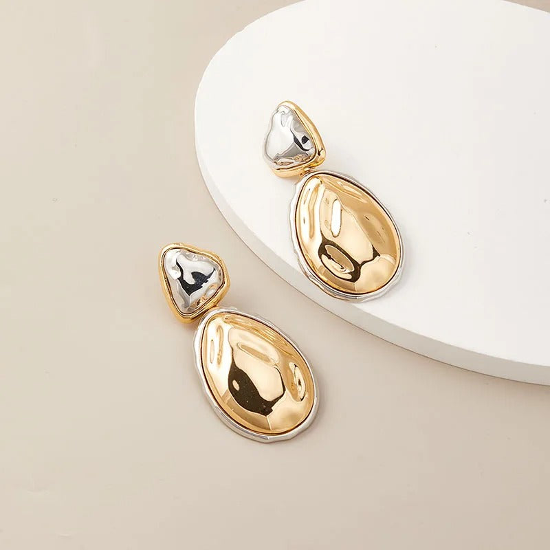 Lollies™ Vintage Two-Tone Geometric Drop Earrings