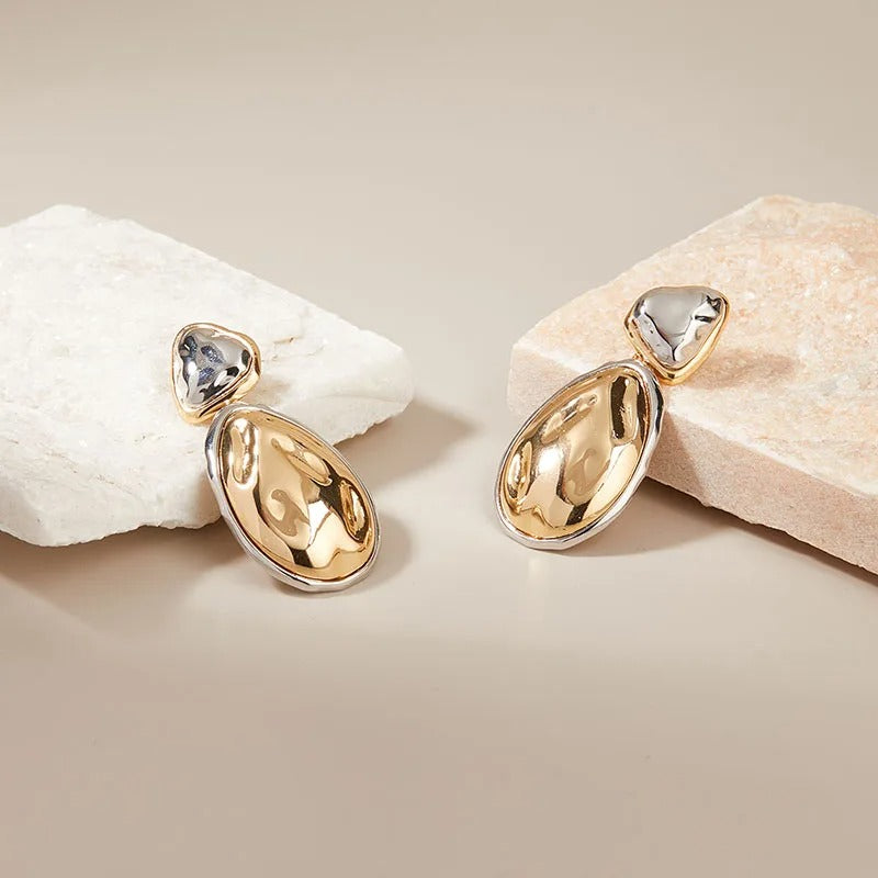 Lollies™ Vintage Two-Tone Geometric Drop Earrings