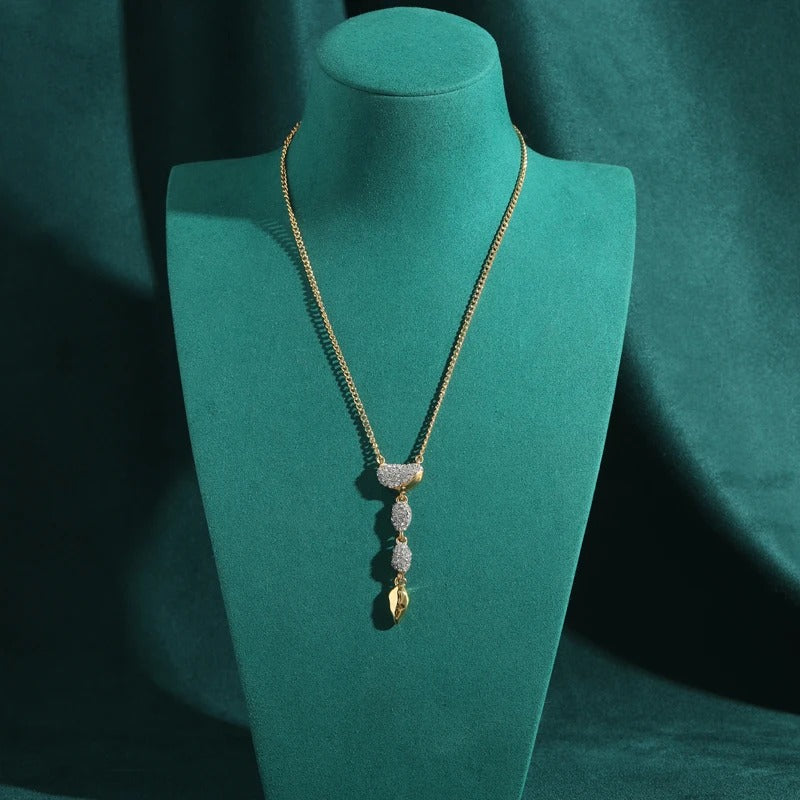 Apolline™ Vintage Gold Teardrop Rhinestone Necklace