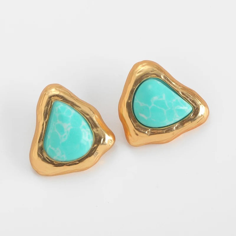 Feyora™ Vintage Purple Triangle Stone Earrings