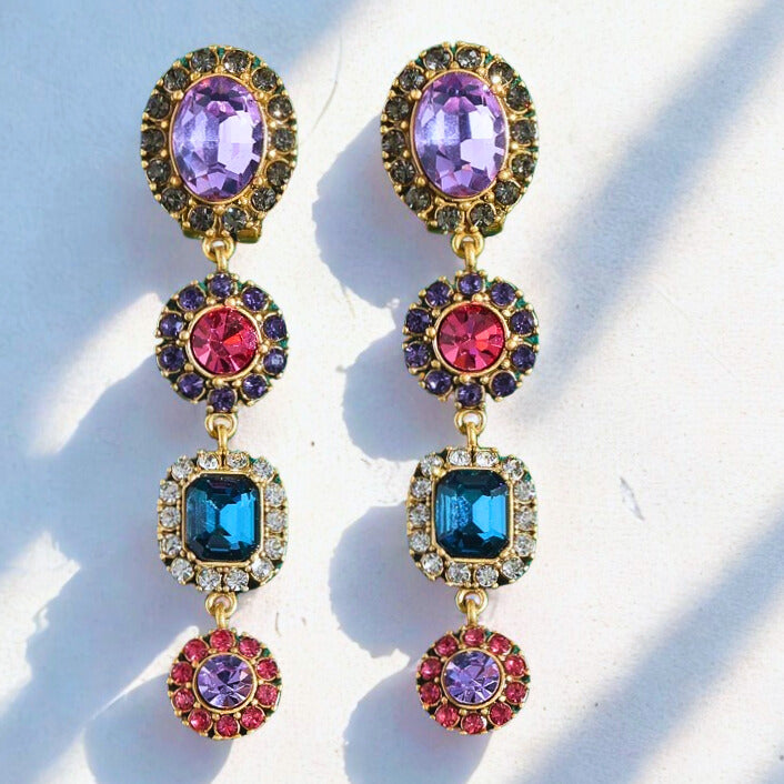 Novellea™ Crystal Bloom Drop Earrings