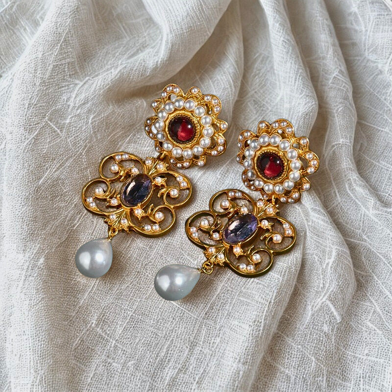 Norellia™ Vintage Pearl Drop Earrings