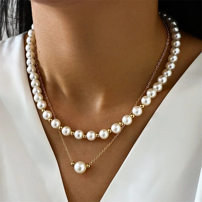 Lunelle™ Elegant Layered Pearl Necklace