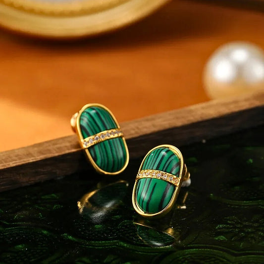 Virelle™ – Minimalist Peacock Gem Earrings