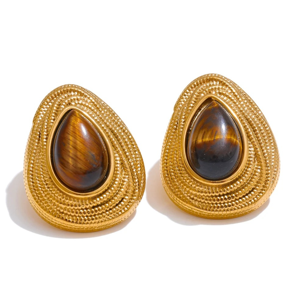 Elysian™ Geometric Stone Earrings