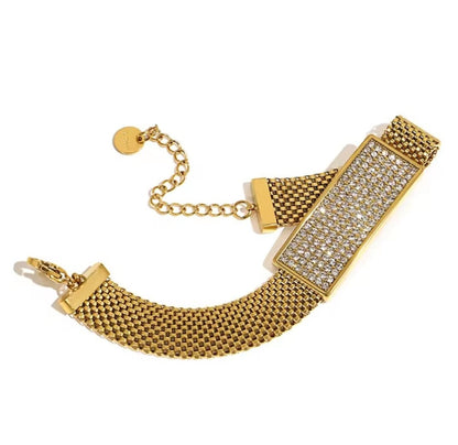 Brionne™ Gold Rhinestone Stainless Steel Bracelet