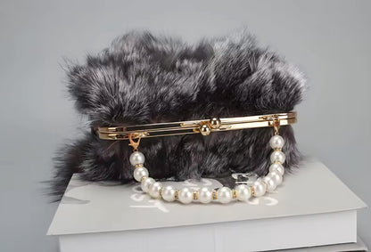 Dralyn™ Luxury Real Fur Fox Messenger Bag