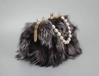 Dralyn™ Luxury Real Fur Fox Messenger Bag