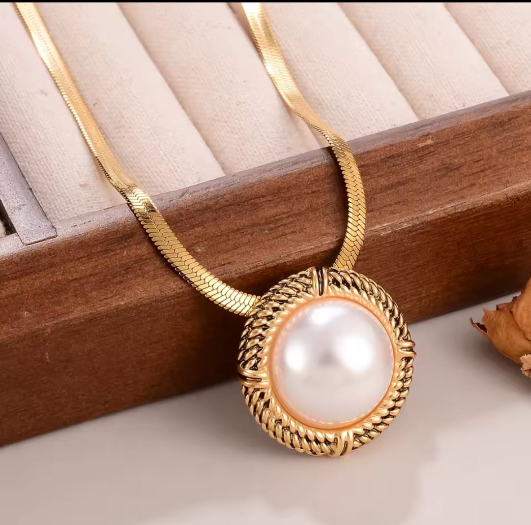 Belinda™ 18K Gold Turquoise Blade-Chain Pendant Necklace