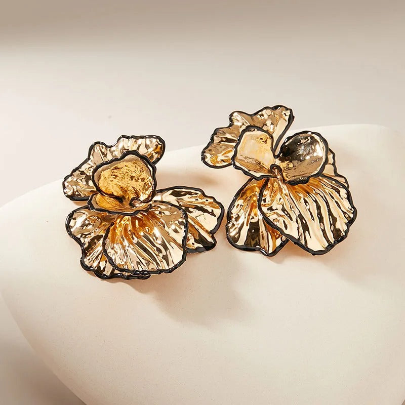 Gralent™ Color-Block Floral Earrings