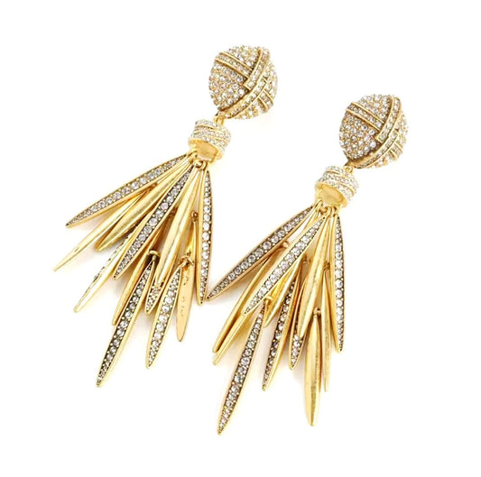 Tiffany™ Vintage Large Rhinestone Tassel Earrings