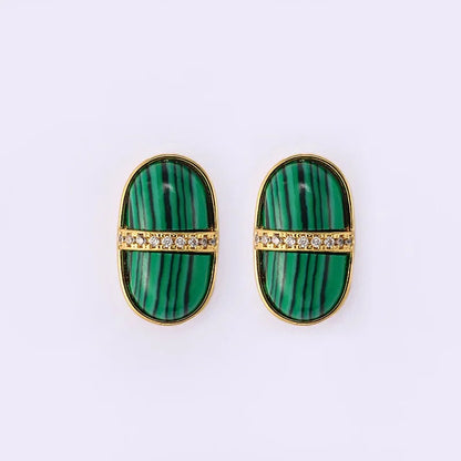 Virelle™ – Minimalist Peacock Gem Earrings