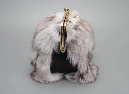Diantel™ Luxury Fox Fur Winter Messenger Handbag