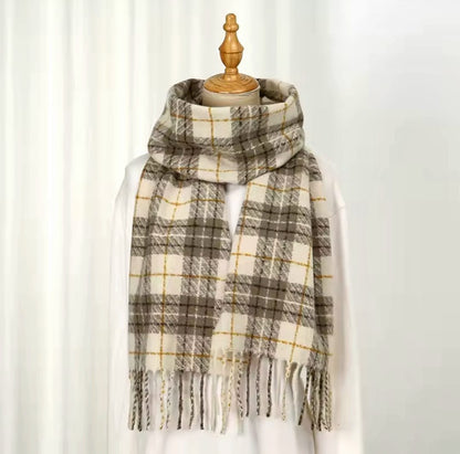 Evadne™ Luxury Cashmere Plaid Winter Pashmina Scarf