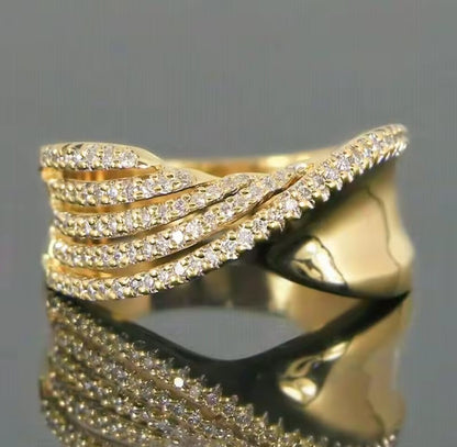 Loana™ Gold Wave Luxury Ring